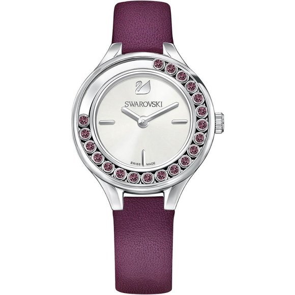 Swarovski Lovely Crystals Burgundy BRAND NEW WATCH - Picture 4 of 12